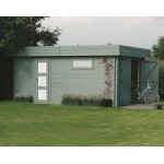 Garage en bois toit plat 17 m
