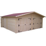 Garage double madriers embots 42mm sans plancher 42. 16m2