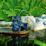 Gargouille grenouilles '2 figurines' h 22cm