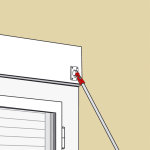 Genouill�re acier laqu�, h. 63 x l. 16 x p. 16 mm