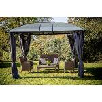 Gloriette aluminium toit 4 pentes 10. 80m2