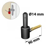 Gond composite plastifié, h. 80x diam. 14 mm Gond composite plastifié, h. 80x diam. 14 mm
