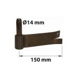 Gond  sceller renforc d14 35x4 l140 acier noir pr - peint