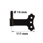 Gond tableau acier prépeint, h. 100x diam. 14 mm Gond tableau acier prépeint, h. 100x diam. 14 mm