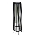 Grande lampe  poser solaire willy tall noir polyrotin h69cm