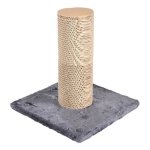 Griffoir + 1 recharge en carton - l30xp30xh32 cm - gris - pour chat