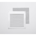 Grille d'a�ration aluminium blanc � visser 15x15cm