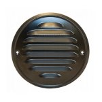 Grille de ventilation, ronde 10 cm noir