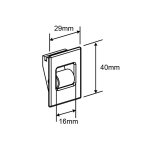 Guide sangle 15mm encastrable pour volet roulant blanc Guide sangle 15mm encastrable pour volet roulant blanc