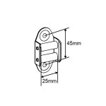 Guide sangle 22mm vertical pour volet roulant