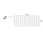 Guirlande led rideaux 140led 220v 3m ip44 8 modes - multicolores - silamp