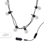 Guirlande lumineuse guinguette led party milky noir caoutchouc 9. 60m