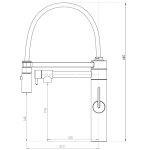 Heritage mitigeur vier  douchette faon inox