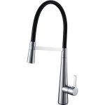 High silicon mitigeur vier chrom  douchette avec flexible silicone noir