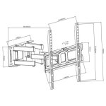 Inotek moov 3265. 2 support mural universel orientable et inclinable pour ecrans plats de 32 a 65 82 ...