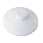 Interrupteur  pied rond unipolaire 2a 250v blanc