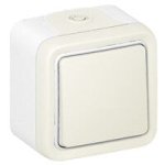 Interrupteur ou va - et - vient �tanche plexo complet saillie - blanc