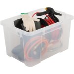 Iris ohyama lot de 3 boites de rangement avec fermeture clic - power box - sk - 450 - transparent - 50 ...
