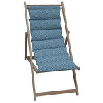 Jardin prive chilienne matelassee fjord - avec toile amovible - 3 positions dinclinaison - bleu canard ...