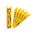 Jeu de 5 lames de coupe mtal cobalt pour scie sabre dewalt dt2361 - qz (152 mm)