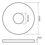 Joint culot siphon 63x56, 5x2
