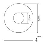 Joint de soupape pour mcansime de wc 63 x 23 x 3