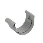Jonction de profil gouttire pvc demi - ronde 16 couleur gris clair