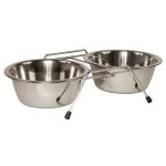 Kerbl gamelle double avec support - 2x 1800 ml - pour chien et chat