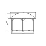 Kiosque pavilion modular s7713 4. 49x3. 47 m