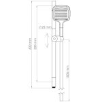 Kit barre de douche  douchette sans mitigeur mano - h60cm - finition chrom