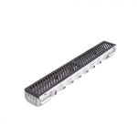 Kit caniveau standard 1000x130x75mm noir + 2 grilles en fonte anti - talon b125 Kit caniveau standard 1000x130x75mm noir + 2 grilles en fonte anti - talon b125