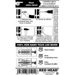 Kit chevilles  expansion miroir red head, diam. 6 x l. 25 mm