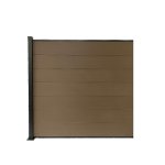 Kit clôture h1. 85xl1. 87m bois composite philly marron structure aluminium extension Kit clôture h1. 85xl1. 87m bois composite philly marron structure aluminium extension