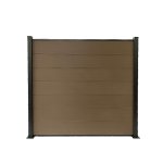 Kit clôture h1. 85xl1. 94 m en bois composite philly marron et structure aluminium set de base Kit clôture h1. 85xl1. 94 m en bois composite philly marron et structure aluminium set de base