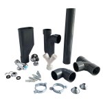 Kit d'�vacuation pr 2 machines � laver - rob standard - siphon sort verticale