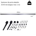 Kit de porte coulissante systme galandage pour porte paisseur 35 - 45 mm largeur max. 1 m charge max. ...
