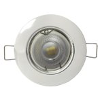 Kit spot led gu10 encastrable 8w orientable rond blanc - blanc neutre 4000k - 5500k - silamp