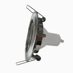 Kit spot led gu10 encastrable orientable 8w rond inox (pack de 10) - blanc chaud 2300k - 3500k - silamp ...
