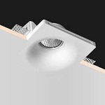 Kit support spot gu10 led carr blanc 120mm avec ampoule led 6w (pack de 10) - blanc froid 6000k - 8000k ...