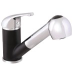 Laggi mitigeur evier + douchette saturnos - chrome / noir