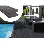Lames de terrasse composite - long: 2, 4m - 1 m2 gris Lames de terrasse composite - long: 2, 4m - 1 m2 gris