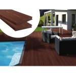 Lames de terrasse composite - long: 2, 4m - 1m2 - marron