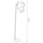 Lampadaire 1xe27 metal vert 165cm