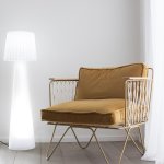 Lampadaire filaire ondul lady blanc plastique h150cm