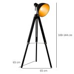 Lampadaire trpied style industriel hauteur rglable abat - jour ajustable e27 40w max. 65 x 65 x 100 ...