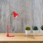 Lampe de bureau led 5w metal rouge