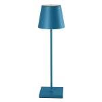 Lampe de bureau touch kelly bleu aluminium h38cm