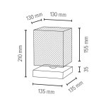 Lampe � poser en ch�ne huil�, design cage lumineuse 1 t�te, norman wood