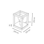 Lampe  poser en chne huil, design carr, kago