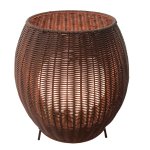 Lampe dcorative effet rotin cocoon marron poly rotin h44cm